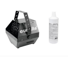   EUROLITE Set B-100 Bubble machine black DMX + bubble fluid 1l – Buborékgép, fekete, 1 literes buborékfolyadékkal
