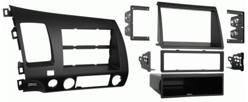 Honda Civic Hybrid 1, 2 DIN autórádió beszerelő keret, fekete