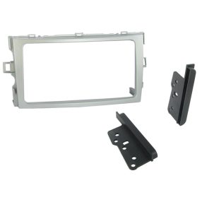 Toyota Verso 2 DIN autórádió beszerelő keret, Ezüst