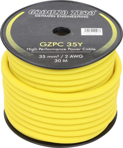 Ground Zero GZPC 35Y erősítő tápkábel, sárga 35mm²