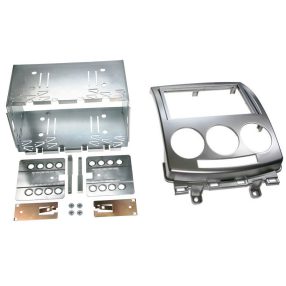 Mazda 5 2 DIN autórádió beszerelő keret, ezüst