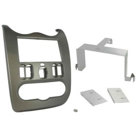 Dacia 2 DIN autórádió beszerelő keret, szürke