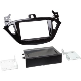   Opel Adam, Corsa E 2 DIN autórádió beszerelő keret, Fekete