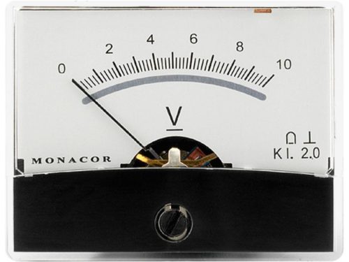 Monacor PM-2/10V Beépíthető Deprez Műszerek