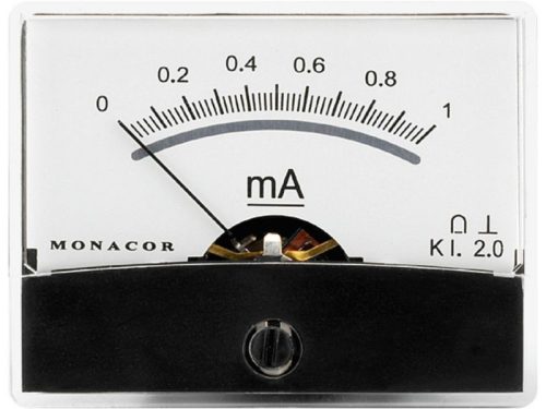 Monacor PM-2/1MA Beépíthető Deprez Műszerek