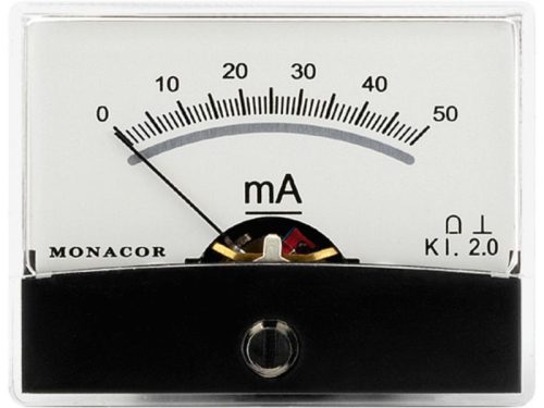 Monacor PM-2/50MA Beépíthető Deprez Műszerek