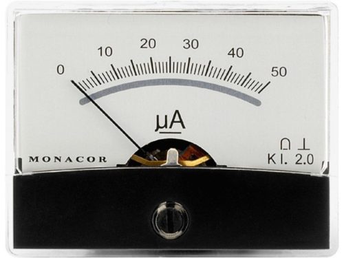 Monacor PM-2/50UA Beépíthető Deprez Műszerek