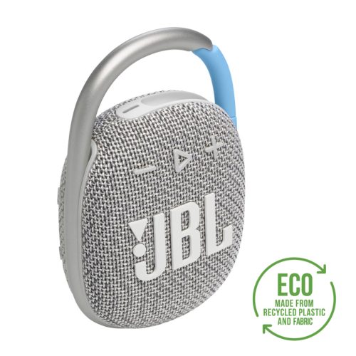 JBL Clip 4 ECO hordozható Bluetooth hangszóró, fehér