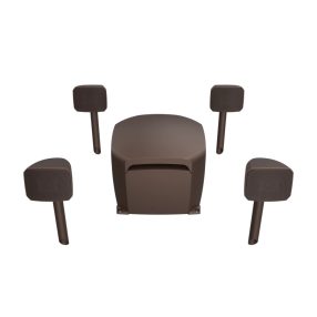 Klipsch Courtyard 4.1 kültéri hangfal rendszer, barna