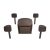 Klipsch Courtyard 4.1 kültéri hangfal rendszer, barna