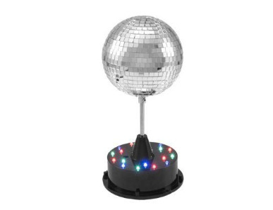 EUROLITE LED Mirror Ball 13cm with Base – Tükörgömb 13cm átmérő