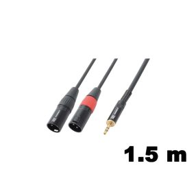   PD Connex CX70-1,5 sztereo jelkábel (3,5 mm Jack - 2x XLR papa) - (1,5 m)