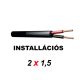 PD Connex SP100-215 Gumírozott hangfalkábel 100V-os telepítéshez (2x1,5 mm2)