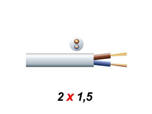 PD Connex RX12W Gumírozott hangfalkábel (2x1,5 mm2) - fehér