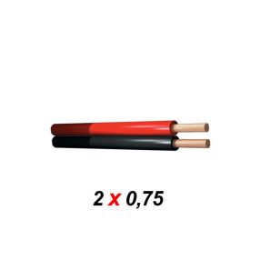   PD Connex RX20 Hifi Hangfalkábel Piros - Fekete (2x0,75 mm2) Méretre vágható