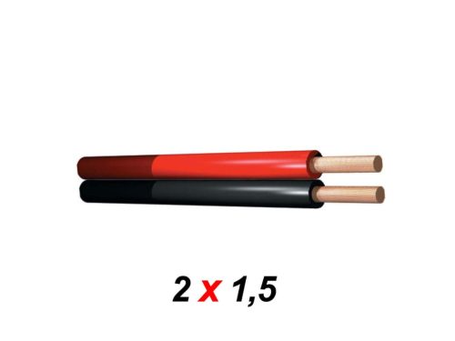 PD Connex RX22 Hifi hangfalkábel Piros - Fekete (2x1,5 mm2) Méretre vágható