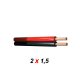 PD Connex RX22 Hifi hangfalkábel Piros - Fekete (2x1,5 mm2) Méretre vágható