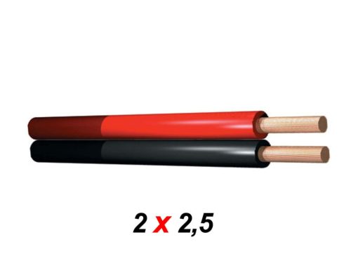 PD Connex RX24 Hifi hangfalkábel Piros - Fekete (2x2,5 mm2) - Méretre vágható