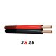 PD Connex RX24 Hifi hangfalkábel Piros - Fekete (2x2,5 mm2) - Méretre vágható