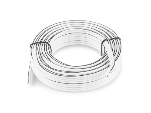 PD Connex RX30W Gumírozott Univerzális Hangfalkábel - Fehér (2x0,75 mm2, 10m)