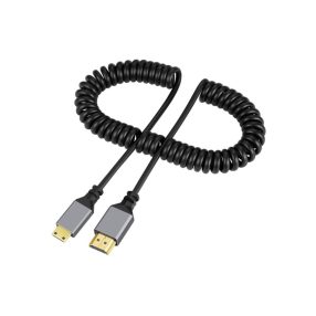   Thunder C4KSMN-024 4K Type C Mini HDMI spirál kábel [HDMI papa - Mini HDMI papa] (2,4 m)
