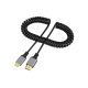 Thunder C4KSMN-024 4K Type C Mini HDMI spirál kábel [HDMI papa - Mini HDMI papa] (2,4 m)