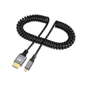   Thunder C4KSMC-024 4K Type D Micro HDMI spirál kábel [HDMI papa - Micro HDMI papa] (2,4 m)