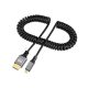 Thunder C4KSMC-024 4K Type D Micro HDMI spirál kábel [HDMI papa - Micro HDMI papa] (2,4 m)