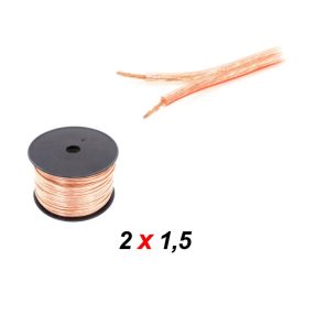 Thunder S021 Hangfalkábel, 2x 1.5 mm2, átlátszó