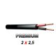 Thunder S232 Prémium gumírozott hangfalkábel, OFC (2×2,5 mm2)