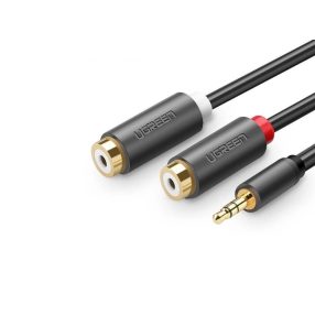   Ugreen AV109 Átalakító kábel (3,5 mm Jack papa - 2x RCA mama) - (25 cm)