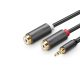 Ugreen AV109 Átalakító kábel (3,5 mm Jack papa - 2x RCA mama) - (25 cm)