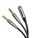 Ugreen AV193 Fejhallgató + mikrofon egyesítő kábel (4Pin Jack mama - 2x 3Pin Jack papa) - (20 cm)