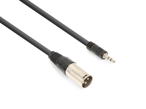 Vonyx CX318-05 sztereo jelkábel (3,5 mm Sztereo Jack - XLR papa) - (0,5 m)