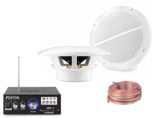 Vonyx MSV65-SET Beépíthető vízálló hangszóró szett (erősítő + hangszóró pár + kábel)